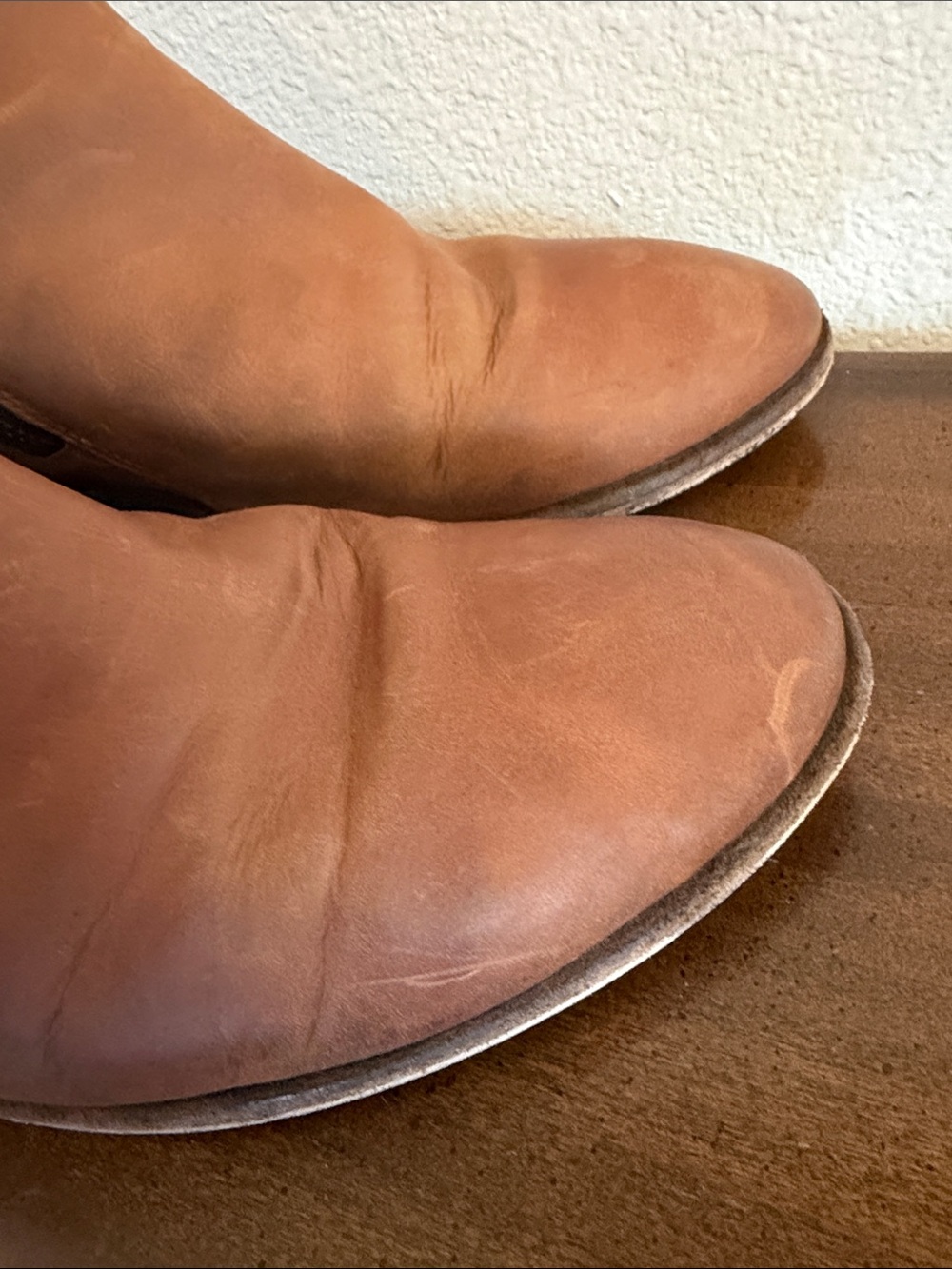 Frye Carson Piping Tan Leather Zip Ankle Booties 11 - Picture 5 of 11
